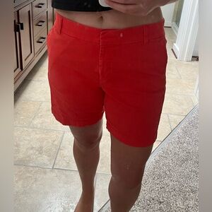 J. Crew poppy red chino shorts size 12